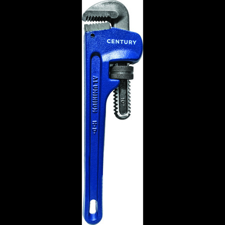 CENTURY DRILL & TOOL 10" L 1-5/16" Cap. Aluminum Pipe Wrench 72605